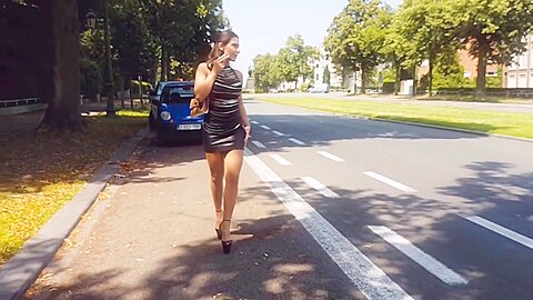 Smoking And Walking In Black Open High Heels With Julie Skyhigh And Sky High - porn video