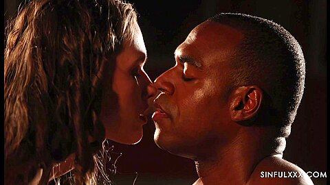 Sinful Hot Babe Interracial Sex Scene - porn video