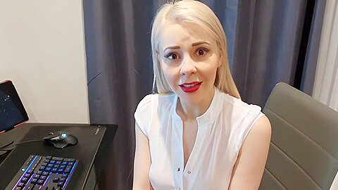 Hot Secretary Gets Caught Watching Porn And Gets Fucked By Her Boss P1 - porn video