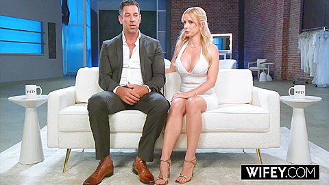 Four Muscular Black Men With Huge Fat Cocks Bang A Blonde Bride In Her Tight Pussy While Her Husband Is Sitting In The Cuck Chair As A Spectator - porn video