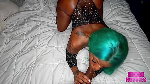 Black Girl With The Green Hair Crazy Sex - porn video