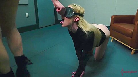 Big Butt Milf Submits To Rough Anal Domination In Blindfold :: Blonde in Mesh Bodysuit Gets Hard Anal and Face Fucking - porn video