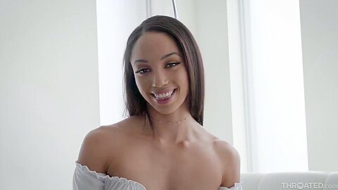 Ebony Teen Whore Heart-stopping Deepthroat (18+) - porn video