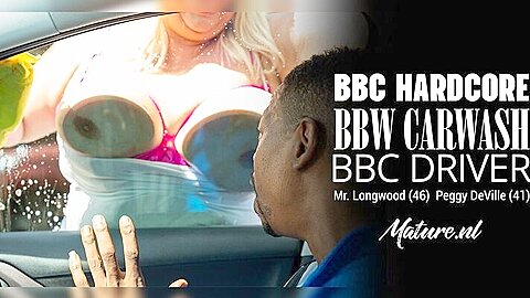 Bbw Milf Peggy Deville Rides Her Clients Big Black Cock After The Carwash - porn video